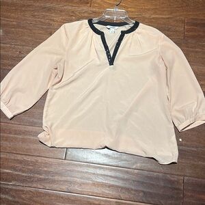 Old Navy Light Pink Top with Black Sequin Detail